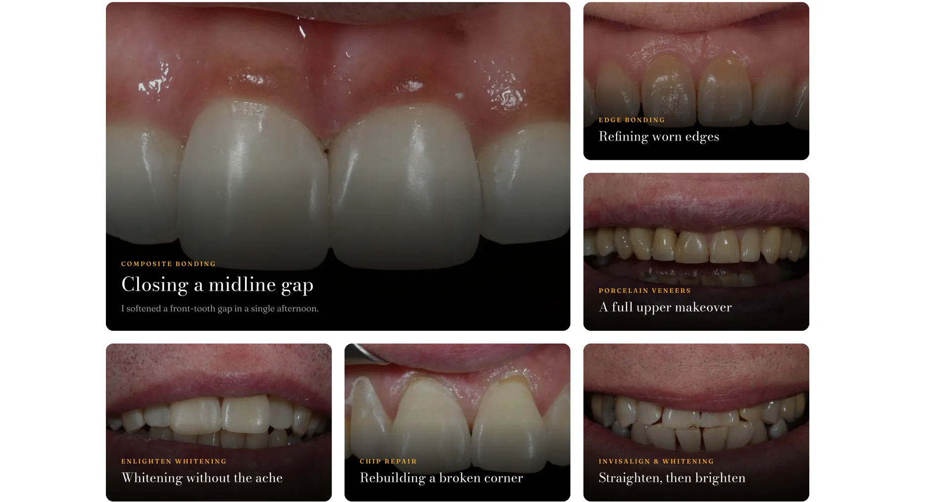 Dr Deesha Dental site, patient reviews wall
